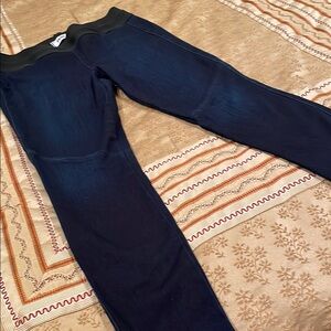 NWOT PAIGE jeans, skinny-style, rayon blend, elastic waist, dark blue, L